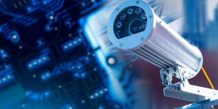 Video,Surveillance,Technologies.,A,Video,Camera,In,An,Anti-vandal,Case.